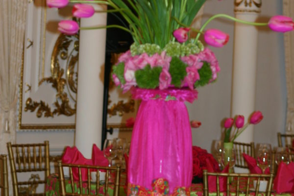 pink tulips at maralago